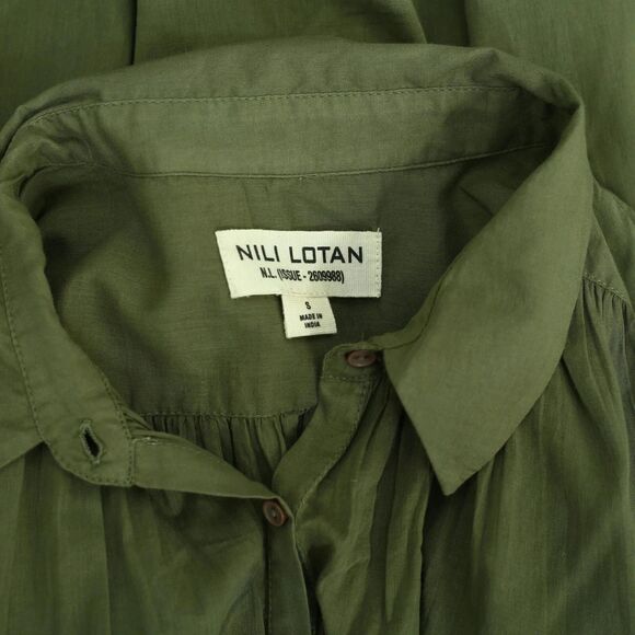 Nili Lotan Normandy Shirt Tunic Top Cotton Kimono Oversized Formal S NEW 285808 - Picture 6 of 6